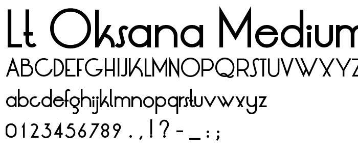 LT Oksana Medium font